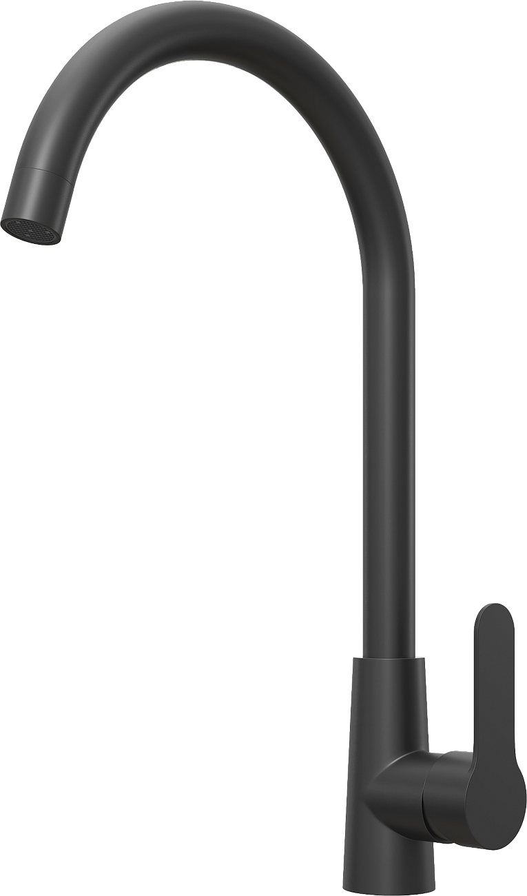 Смеситель для кухни однорычажный черный Domaci "Равенна" ND-05b - изображение 2