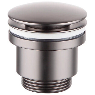 Донный клапан для раковины клик-клак круглый графит Lemark LM8500GM