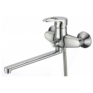 Смеситель для ванны с душевой лейкой и длинным изливом хром D-Lin D146452-5