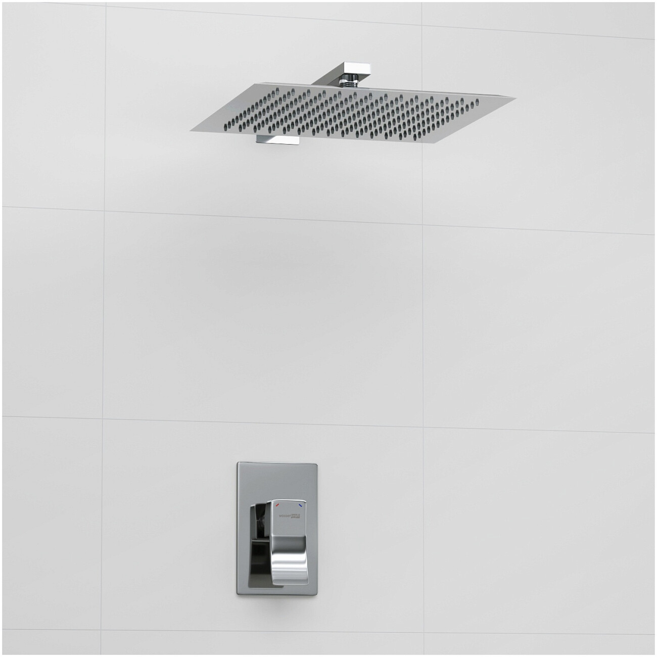 Душевой комплект встраиваемый с верхним душем хром Wasserkraft A12118 - изображение 2