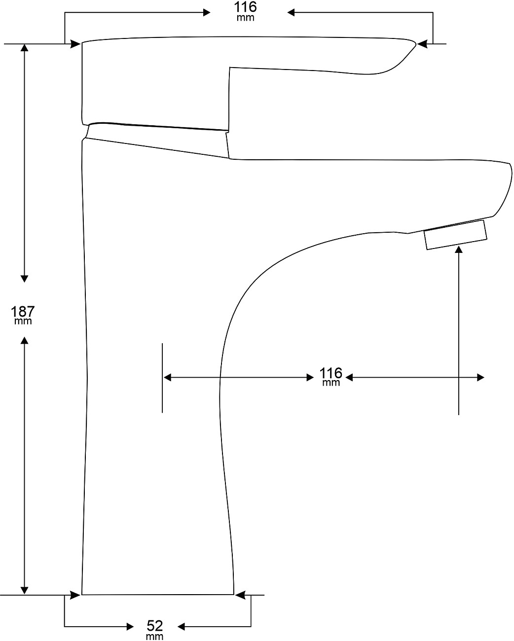 Смеситель для раковины черный Mega Truva MG-Z02-B - изображение 3