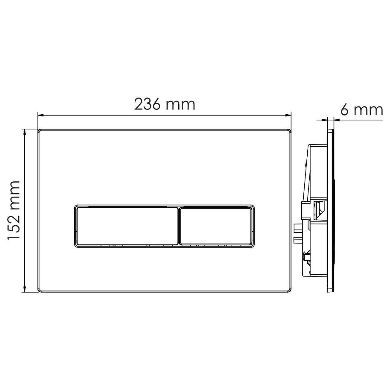 Система инсталляции для унитазов с кнопкой черной Vils 56TLT.010.ME.PB03 - изображение 3