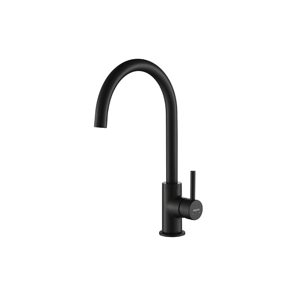 Смеситель для кухни однорычажный черный Aquatek "Европа" AQ1382MB - изображение 1