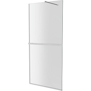 Душевая перегородка с полотенцедержателем 90 см хром матовый Diwo &quot;Элиста&quot; MG-EL-90-CL