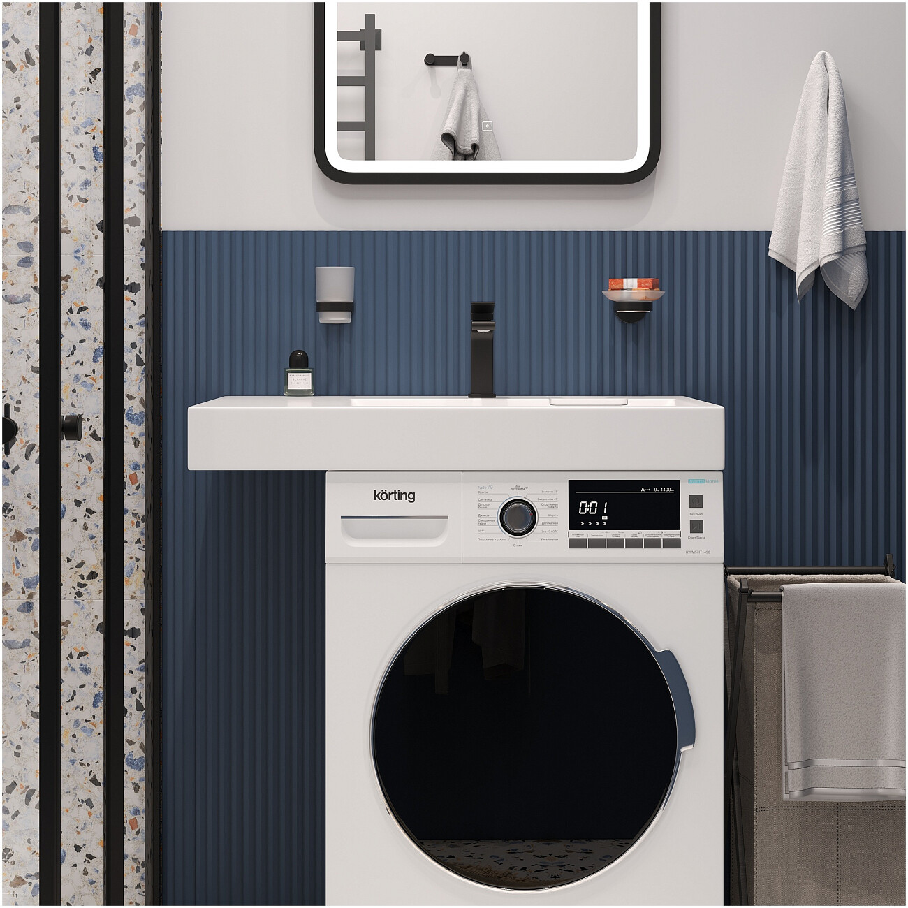 Раковина на стиральную машину 55х80 см белая Diwo "Псков" RnDPA-55 55 - изображение 5