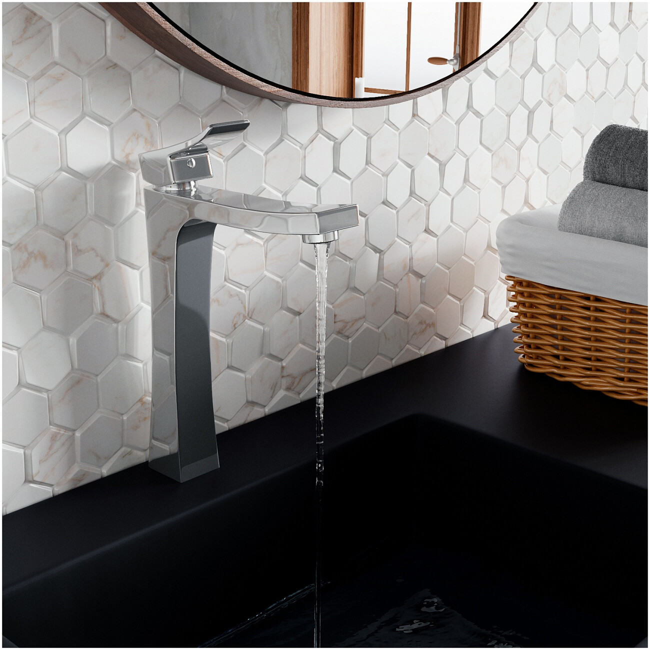 Смеситель для раковины из латуни хром Wasserkraft 1063H - изображение 2