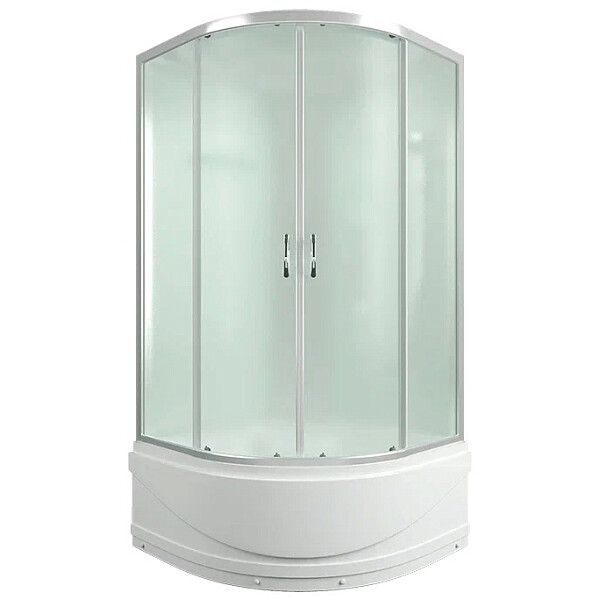 Душевая кабина четверть круга с высоким поддоном 90х90 см хром Erlit Comfort ER3509TP-C3-RUS - изображение 1