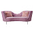 Диван Rozi двухместный полукруглый розовый
