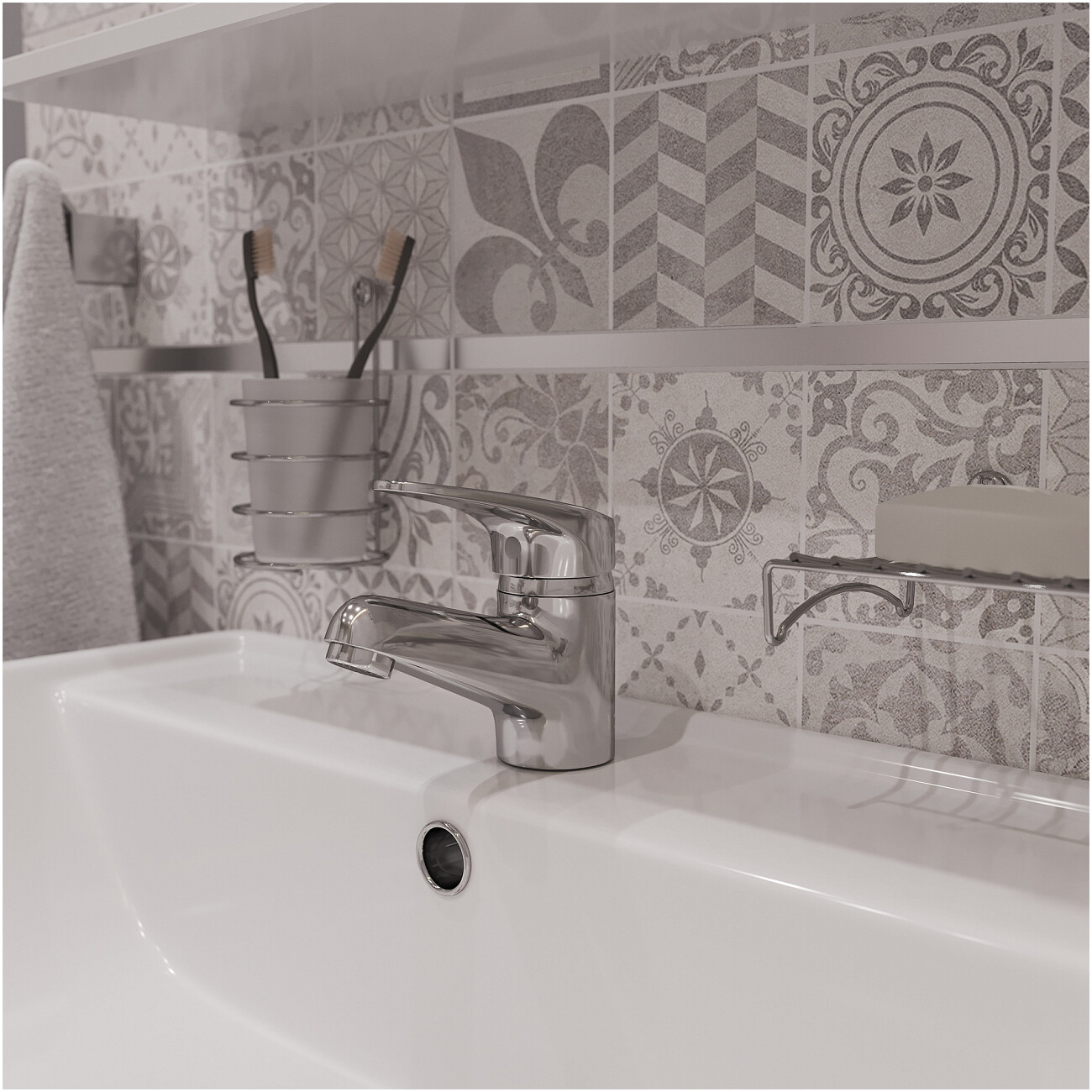 Смеситель для раковины хром Diwo "Архангельск" AR-01cr - изображение 2