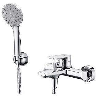 Душевой комплект с лейкой и коротким изливом хром Wasserkraft Lopau 3201