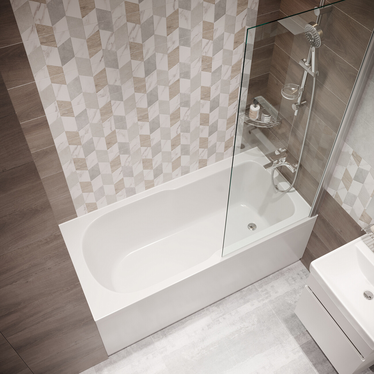 Ванна акриловая 70х140 см белая Artemis Flora 10110300401028 - изображение 4