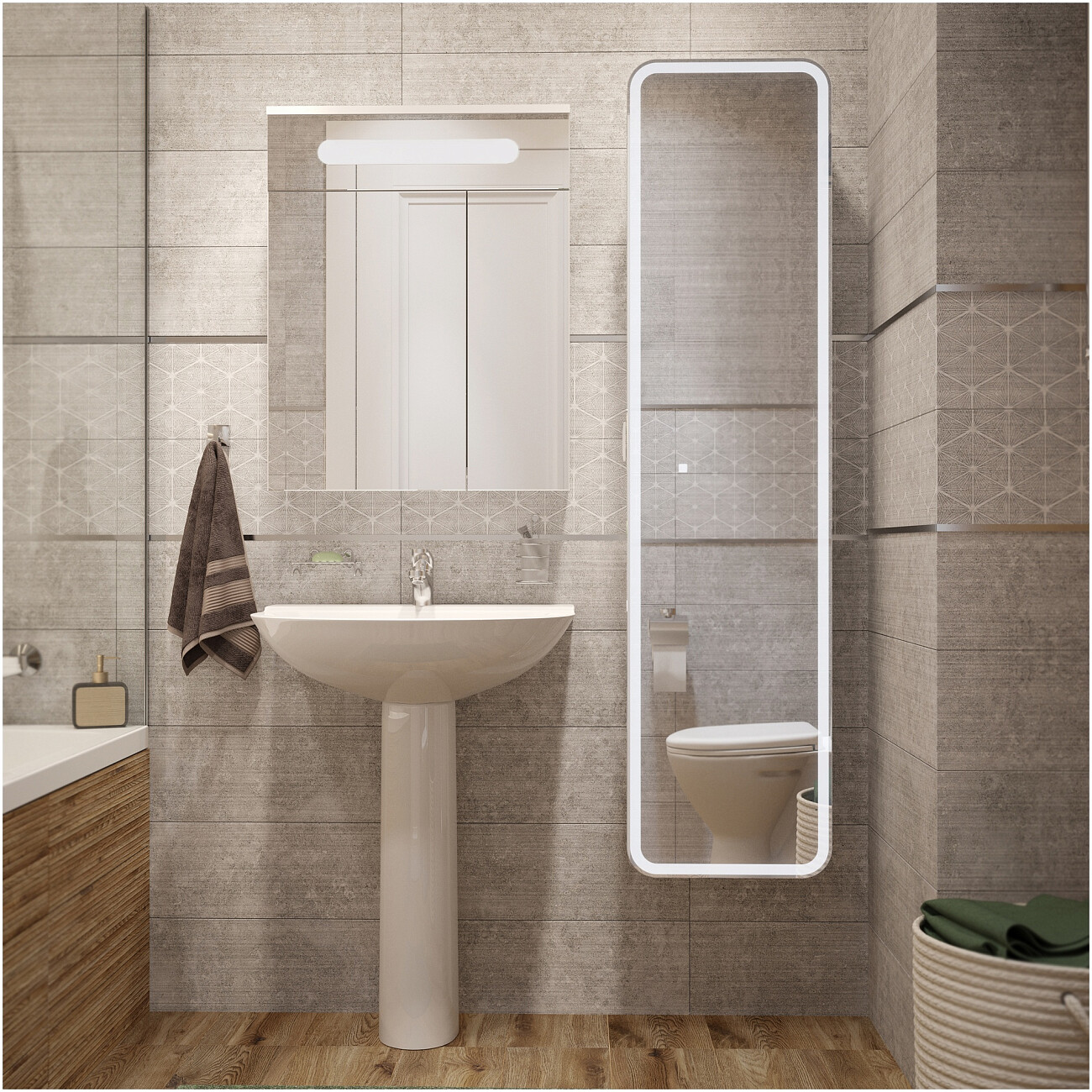 Раковина фаянсовая 63 см с пьедесталом белая Diwo "Муром" 0114 - изображение 2