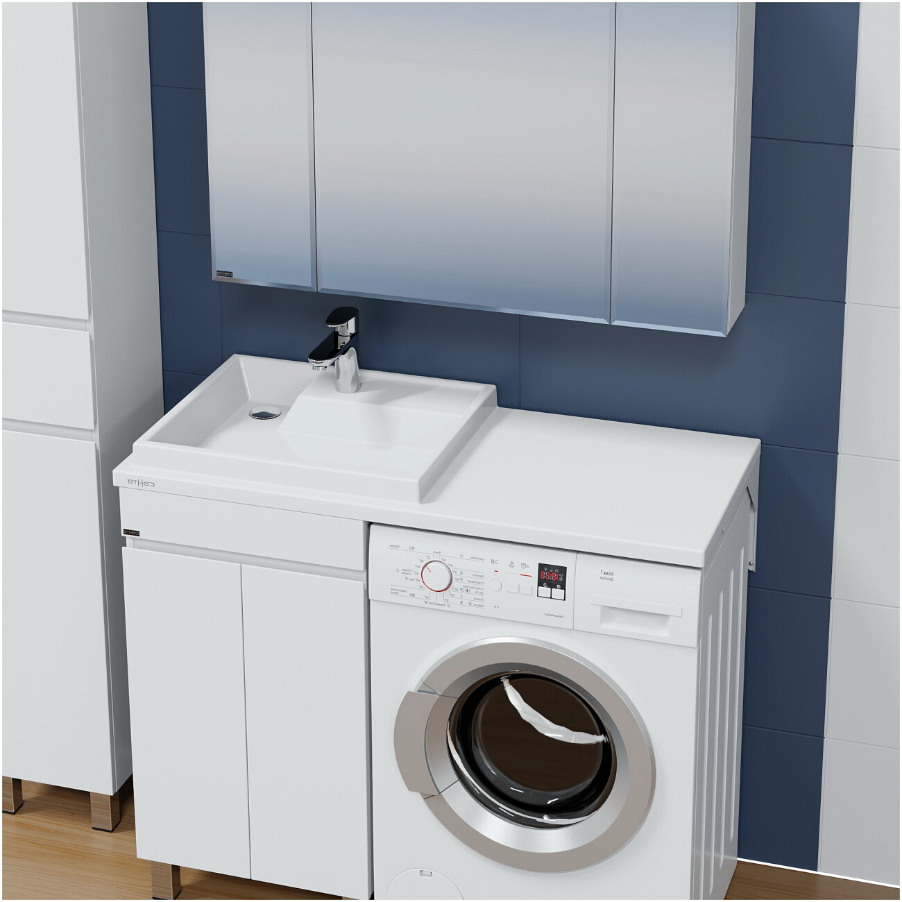 Раковина над стиральной машиной 50х110 см белая "Юпитер" 900131 - изображение 2