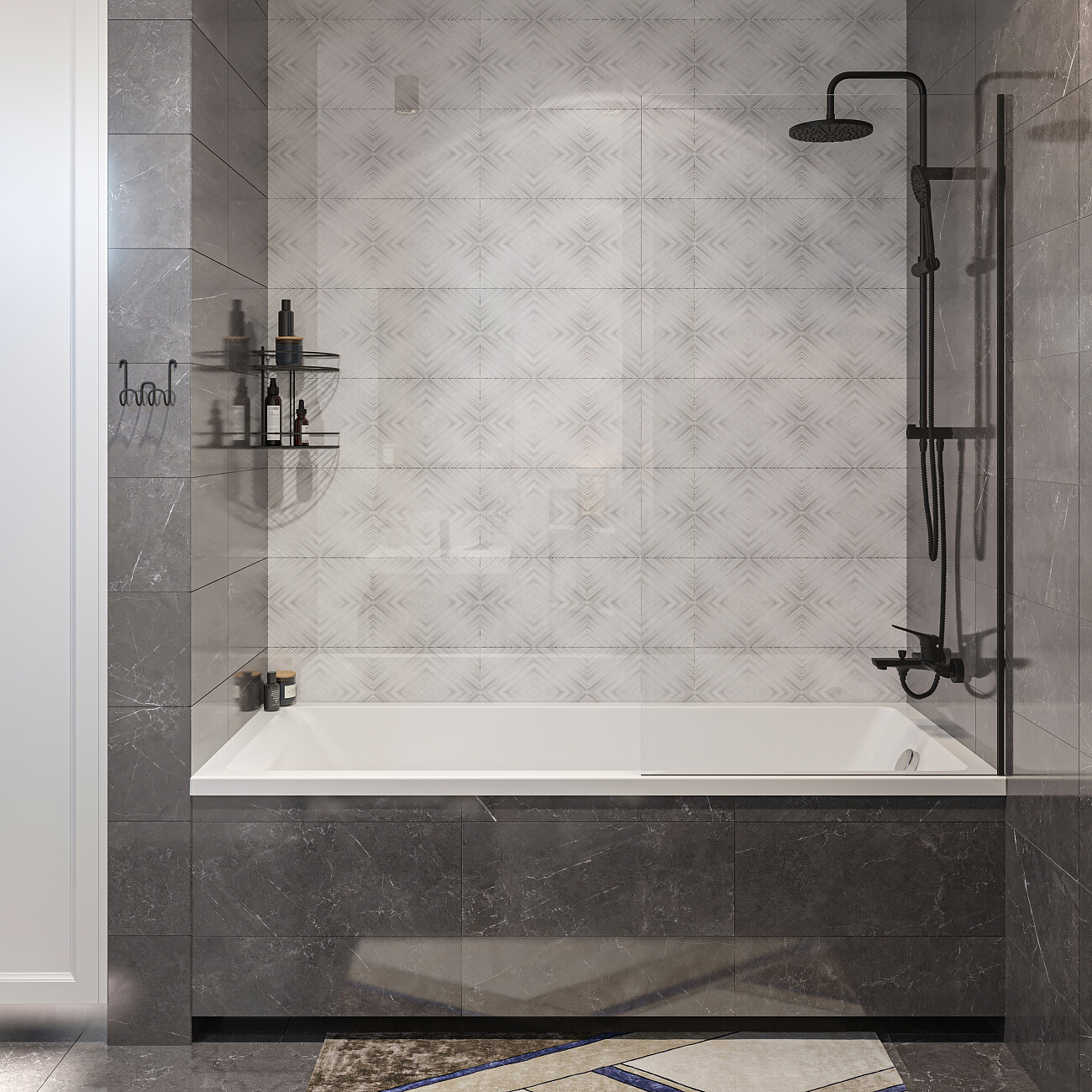 Ванна акриловая с каркасом и экраном 180х80 см белая Stworki "Карлстад" HWKAA-180-080W-A - изображение 5