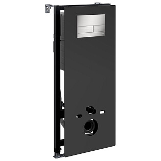 Инсталляция для подвесного унитаза с кнопкой смыва черная Abens 20TLT.010.ME.BL.BN04