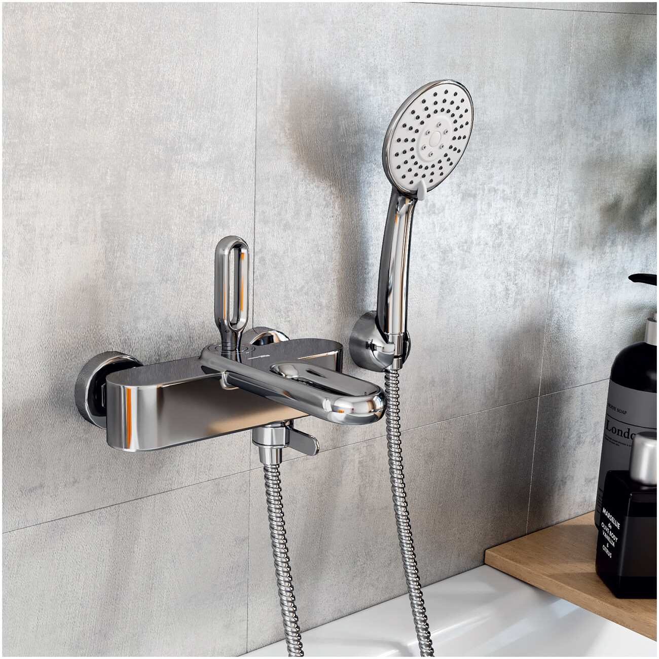 Смеситель для ванны с коротким изливом хром Wasserkraft Kammel 1801 - изображение 5