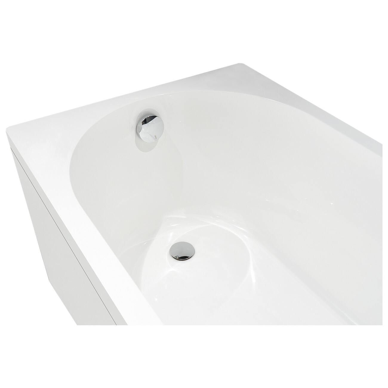 Ванна из искусственного мрамора прямоугольная 75х170 см белая Creto Fresh 20-1111 - изображение 3