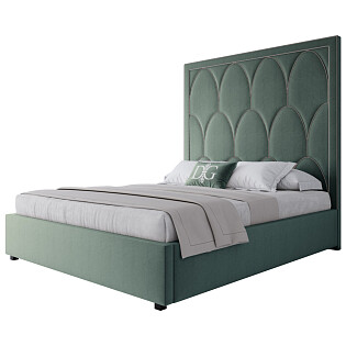 Кровать двуспальная 180х200 аквамарин Petals Queen