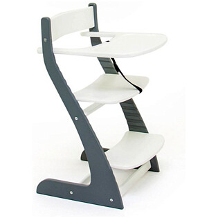 Детский растущий регулируемый стул "Усура" графит, белый