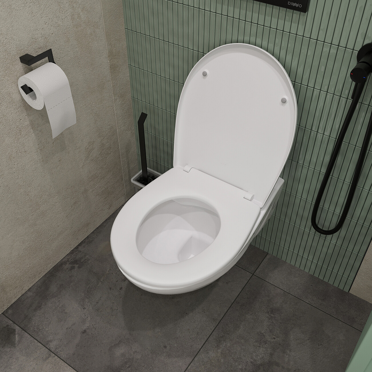 Унитаз подвесной овальный безободковый с микролифтом белый Diwo "Анапа" 800-003-709 - изображение 5