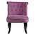 Кресло мягкое с деревянными ножками лиловое Dawson