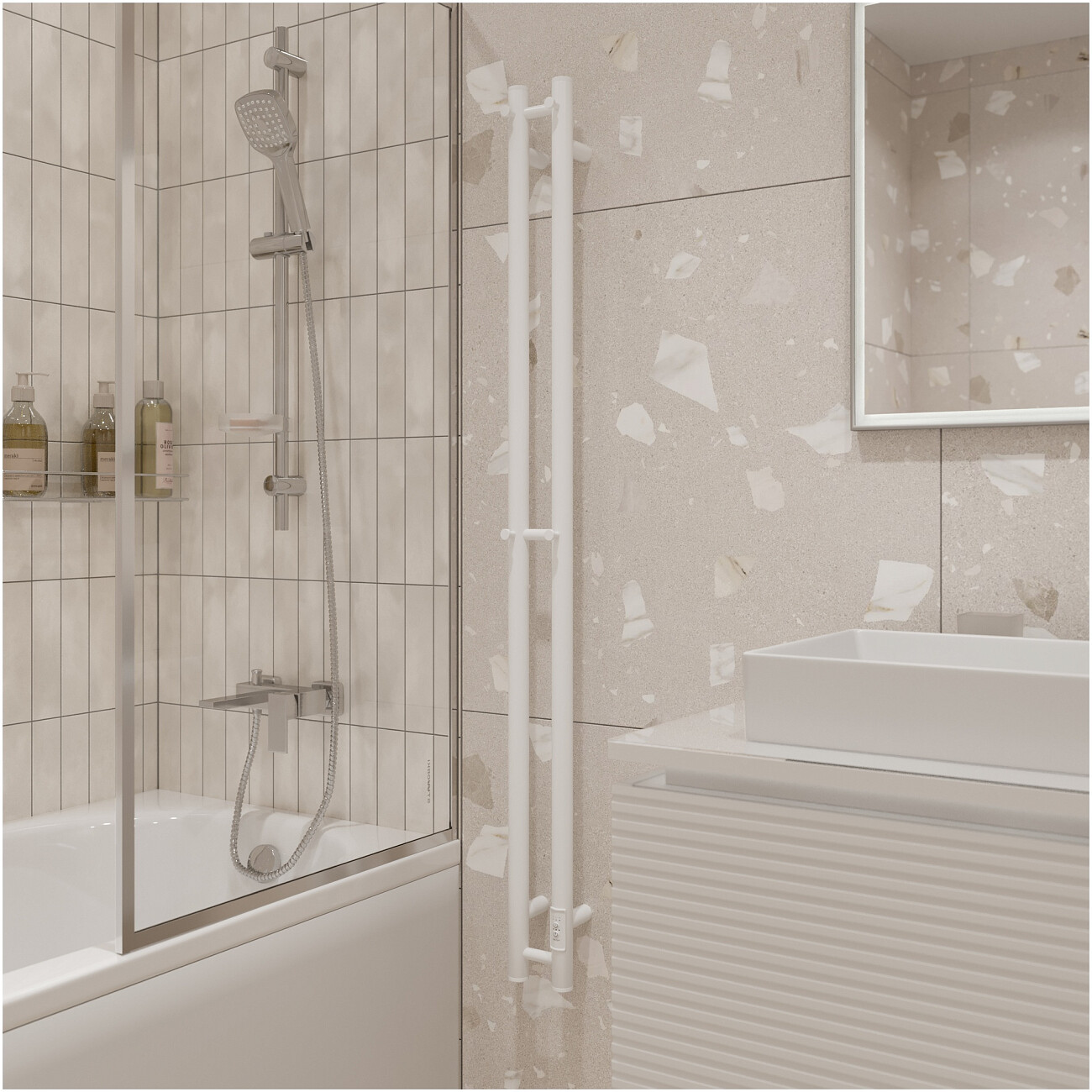 Полотенцесушитель электрический 140х11 см белый Ewrika "Пенелопа Х2" 4657812418651 - изображение 8