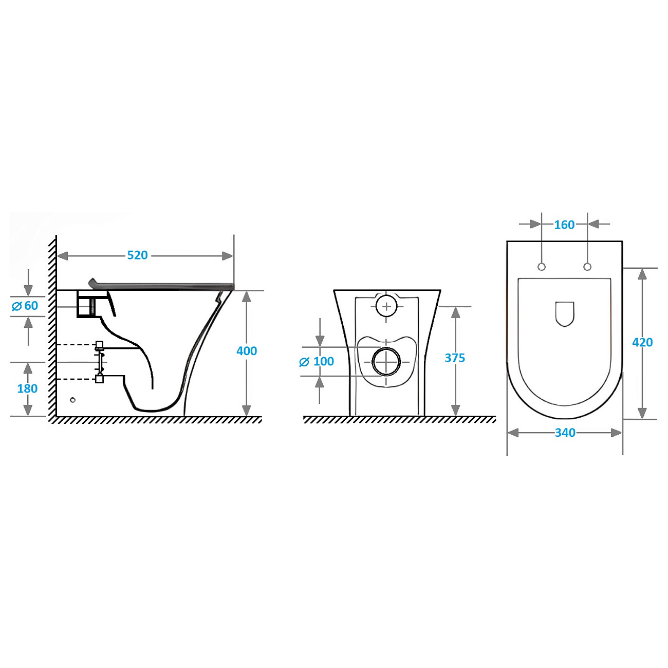 Унитаз приставной безободковый белый Cerutti SPA Bernina F CT7842 - изображение 10