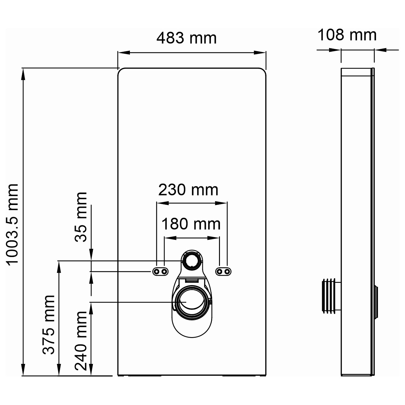 Инсталляция для унитаза пристенная сенсорная белая Wasserkraft Naab 86TLT.040.SE.WH - изображение 5