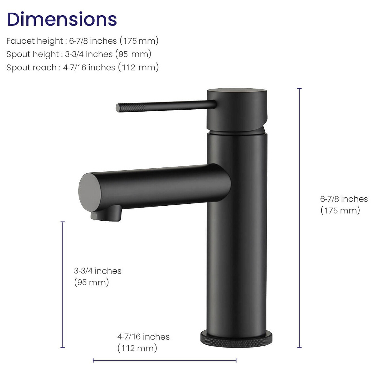 Смеситель для раковины черный Timo Saona 2361-03F - изображение 4