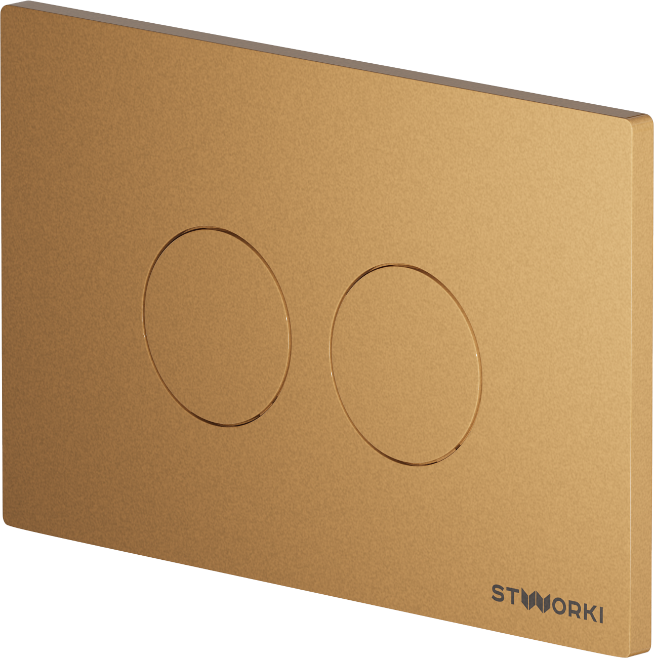 Кнопка смыва золотая матовая Stworki "Хельсинки" 500474 - изображение 4