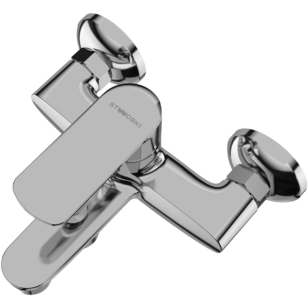 Смеситель для ванны с душем настенный хром Stworki "Хадстен" S17100CR - изображение 9
