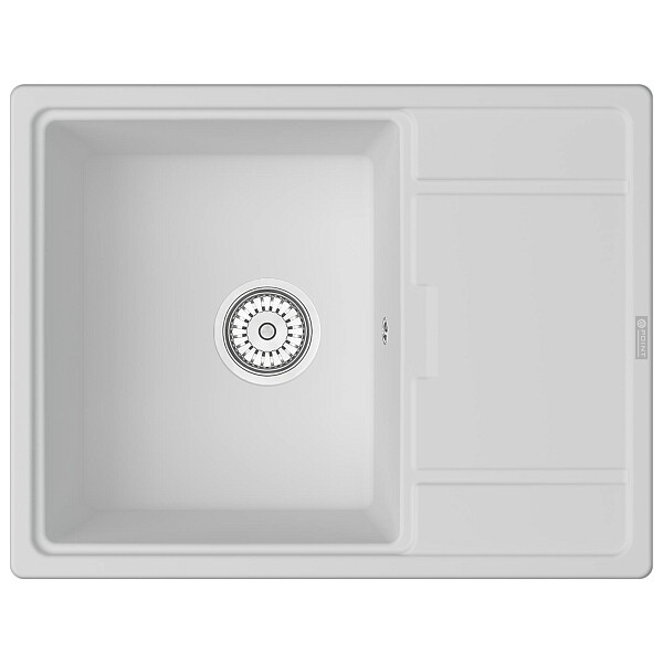 Мойка кухонная кварцевая прямоугольная белая Point "Стил 65" PN3009W - изображение 1