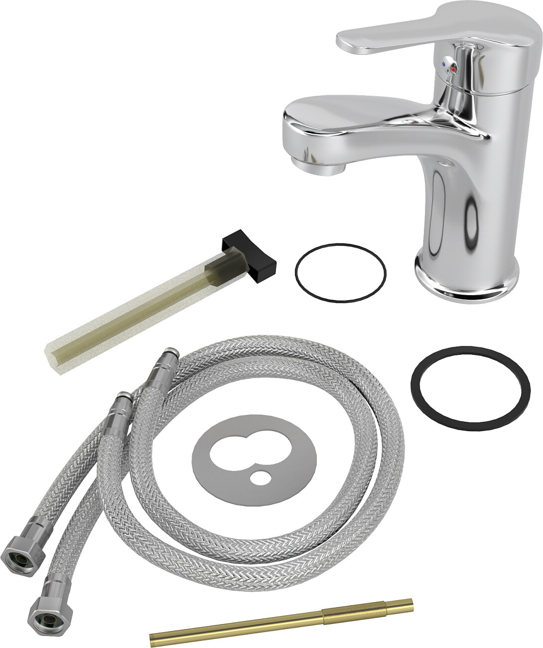 Смеситель для раковины хром Mega Delta MG-SRN203 - изображение 9