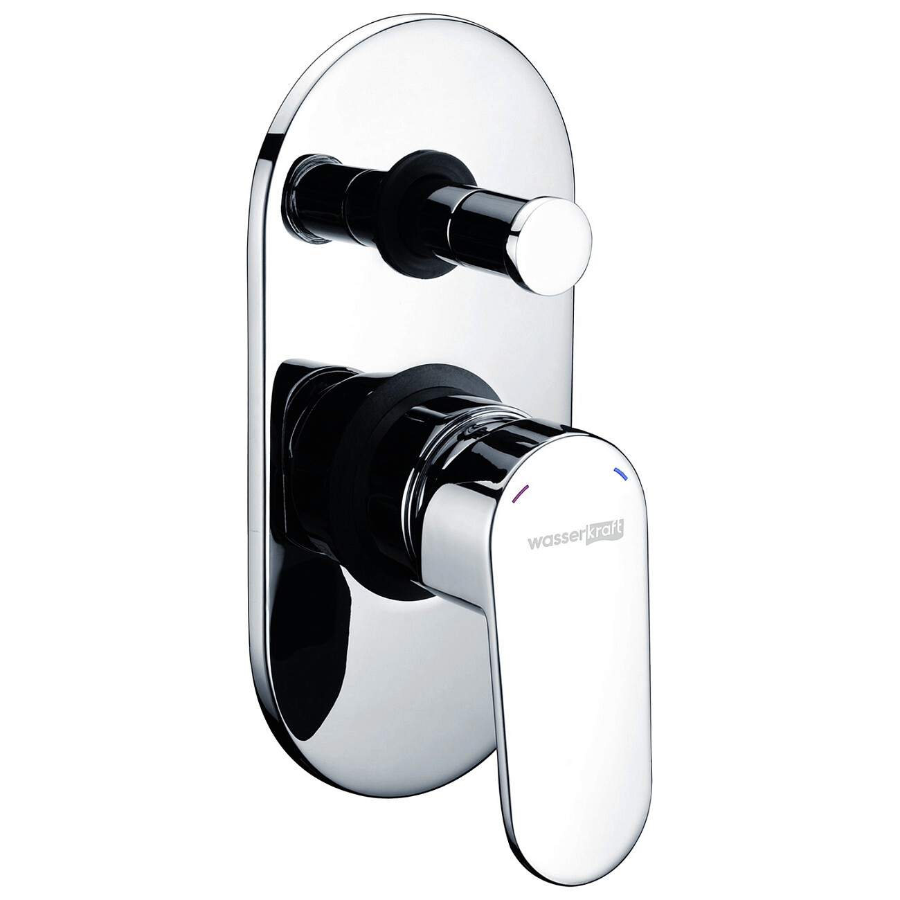 Смеситель для ванны и душа встраиваемый из латуни хром Wasserkraft 5361 - изображение 3