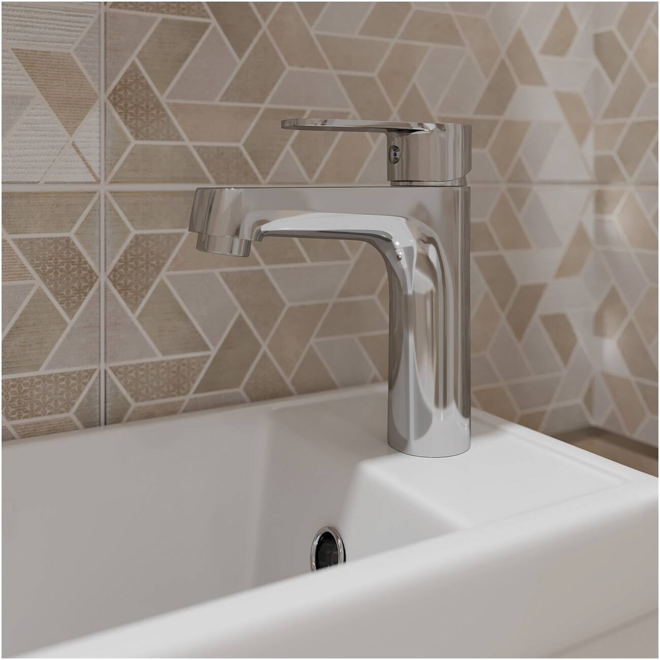 Раковина фарфоровая накладная 41 см белая Diwo "Енисей" 40 RDE-40 - изображение 2