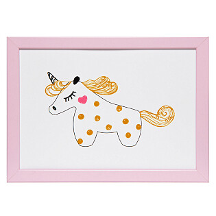 Постер 21х30 см Gold Unicorn