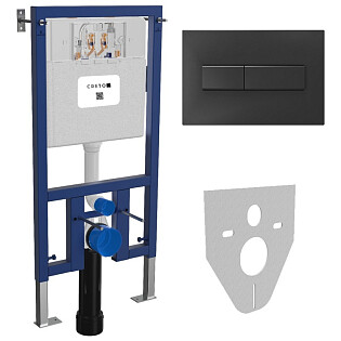 Инсталляция для унитаза Creto Premium 2.0 INST-CR-2.0 с черной кнопкой Snap 2.0 KL-CR-753-3