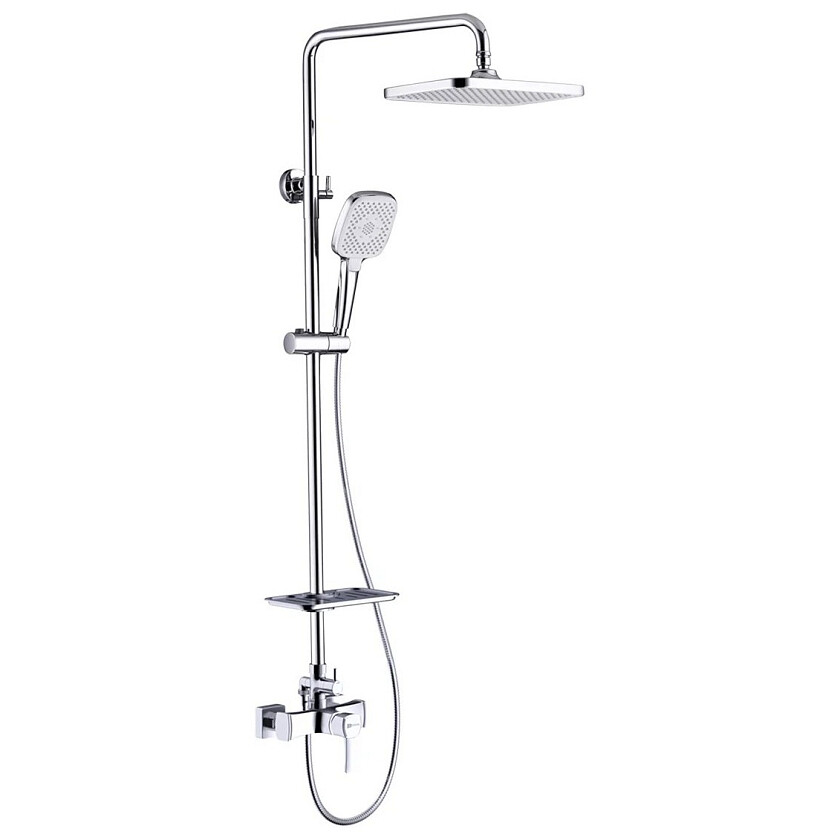 Душевая стойка с верхним душем и смесителем хром Lemark Evitta LM0560C ...
