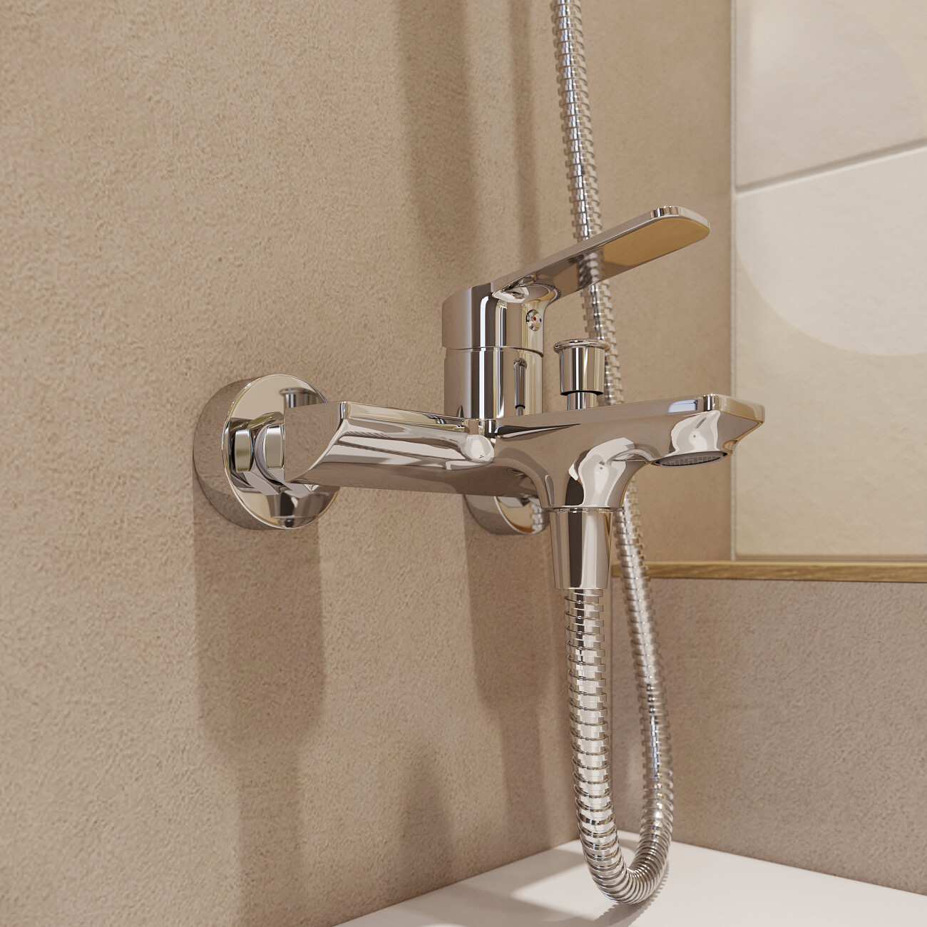 Смеситель для ванны однорычажный хром Stworki "Монтре" MO-02cr - изображение 3