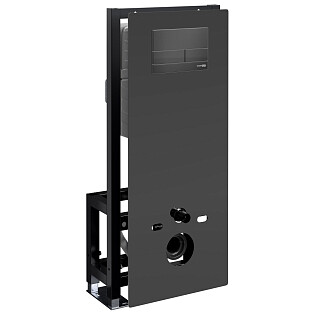 Инсталляция для подвесного унитаза с кнопкой смыва черная Glan 66TLT.010.ME.BL.MB04