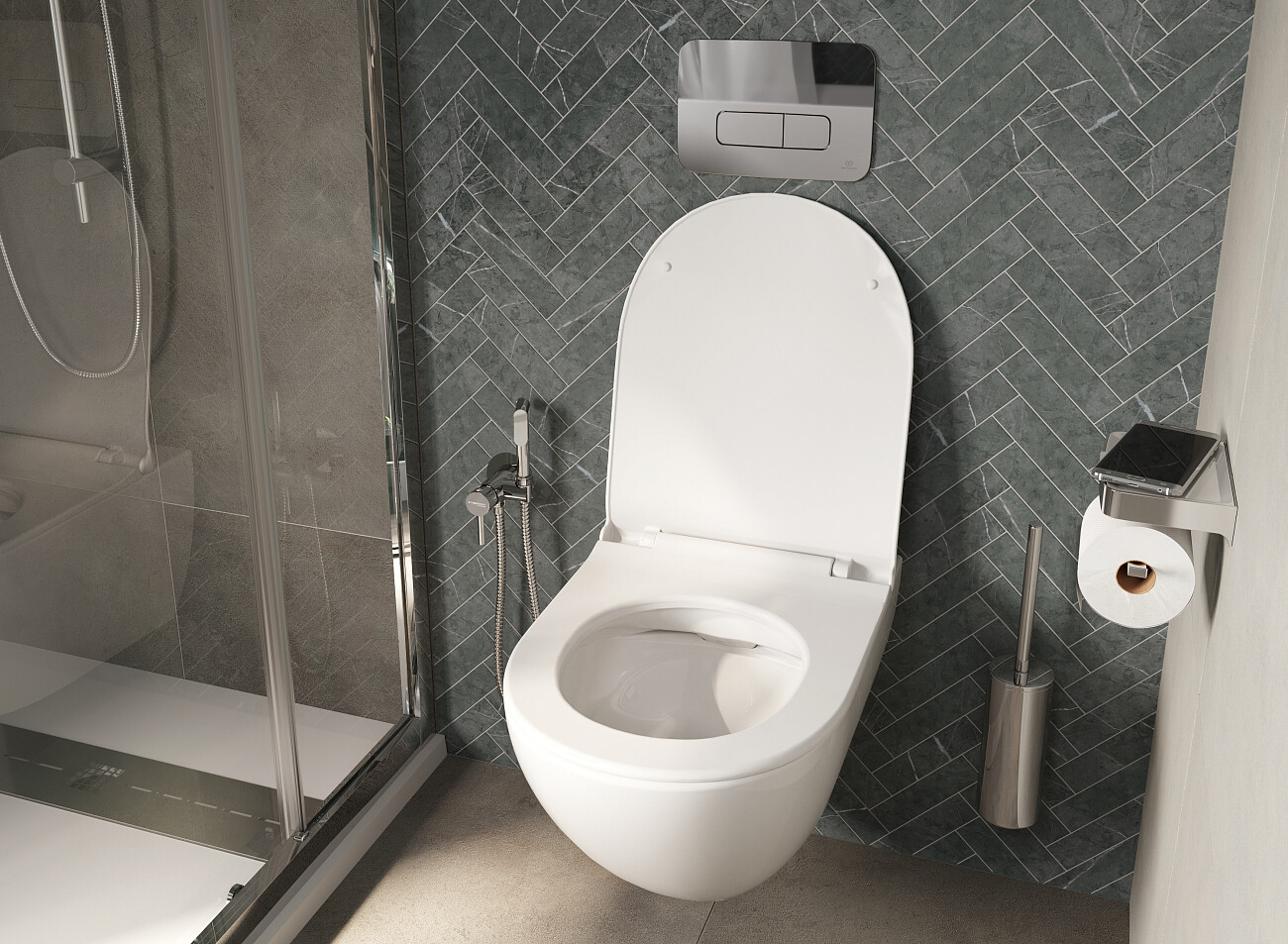 Унитаз подвесной безободковый фарфоровый овальный с сиденьем белый Stworki Merlingen HWH55 - изображение 9