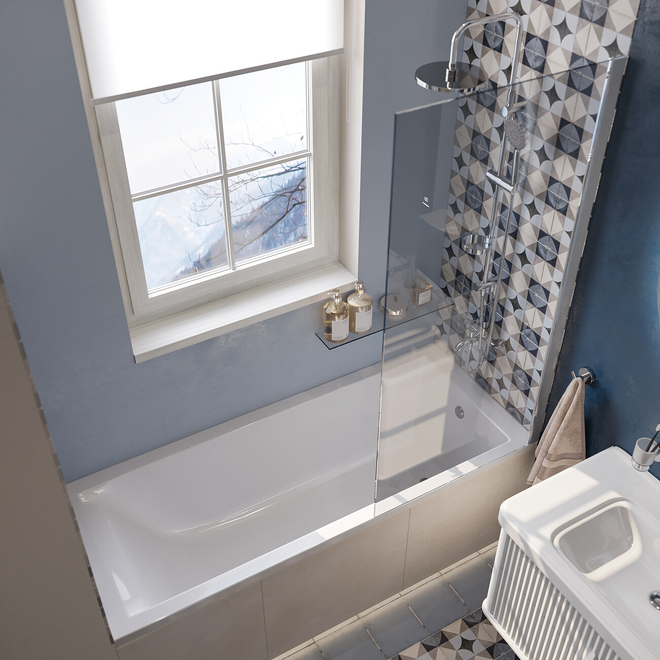 Ванна из искусственного камня с ножками 170х70 см белая Stworki "Ольборг" ФР-00014088, ФР-00014106 - изображение 3