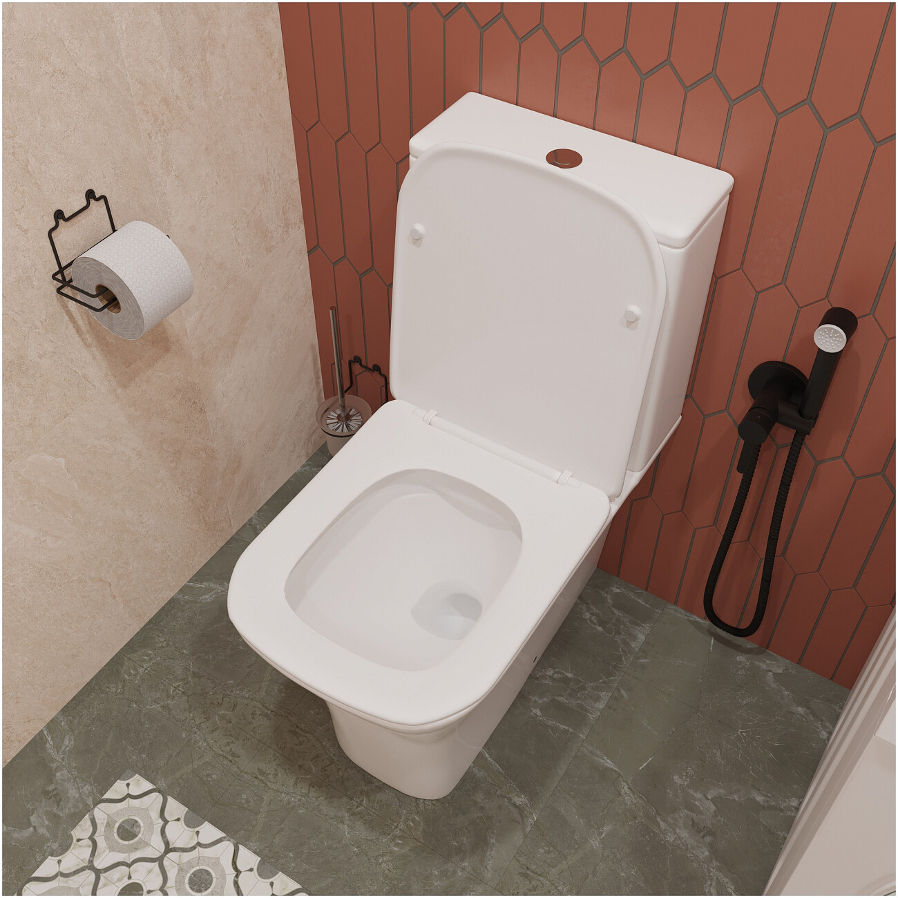 Унитаз-компакт безободковый с микролифтом белый Diwo "Смоленск" 5420 - изображение 8