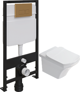 Унитаз с инсталляцией и кнопкой Stworki &quot;Хальмстад&quot; SETK2804-0606-001-1-6000, ProLT 0026-2020, 0043