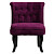 Кресло маленькое фиолетовое со стяжкой Dawson