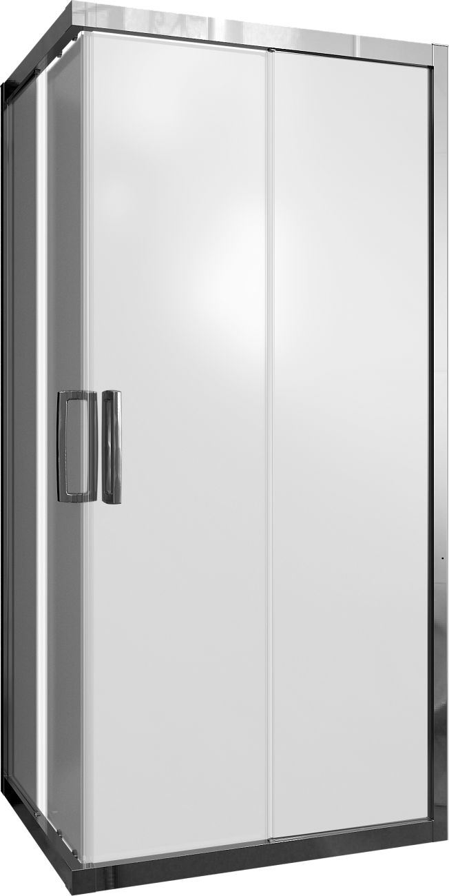 Душевой уголок 90х80 см хром глянец, стекло матовое Stworki "Карлстад" - изображение 3