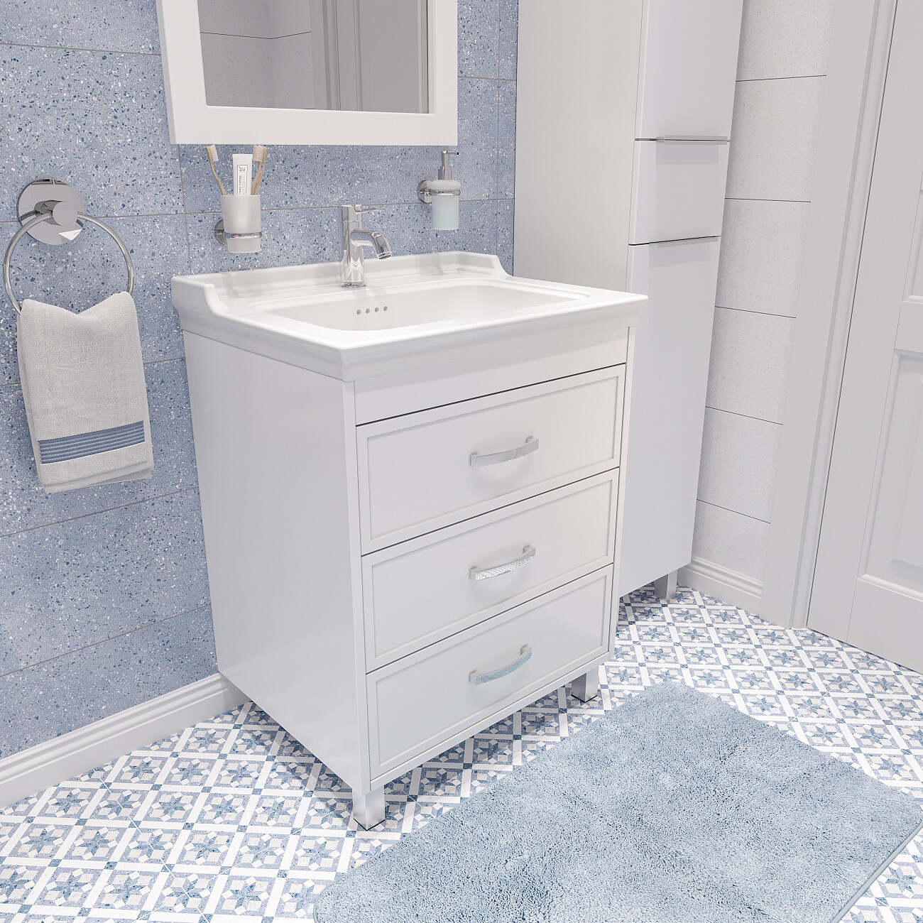 Раковина мебельная фарфоровая 65 см белая Stworki Valarte - изображение 6