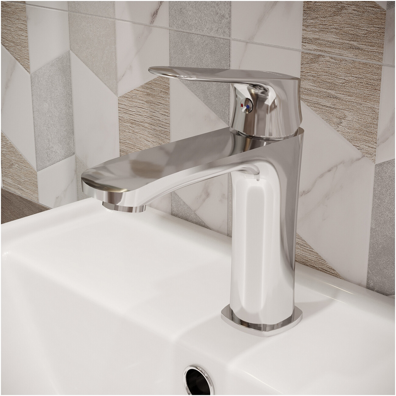 Смеситель для раковины однорычажный хром Stworki "Ши" S16010CR - изображение 5