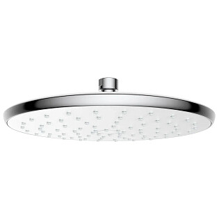 Лейка для верхнего душа круглая 23 см белая, хром Lemark LM8130C