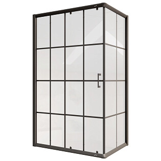Душевой уголок прямоугольный 80x120 см черный Cerutti SPA Muza 120